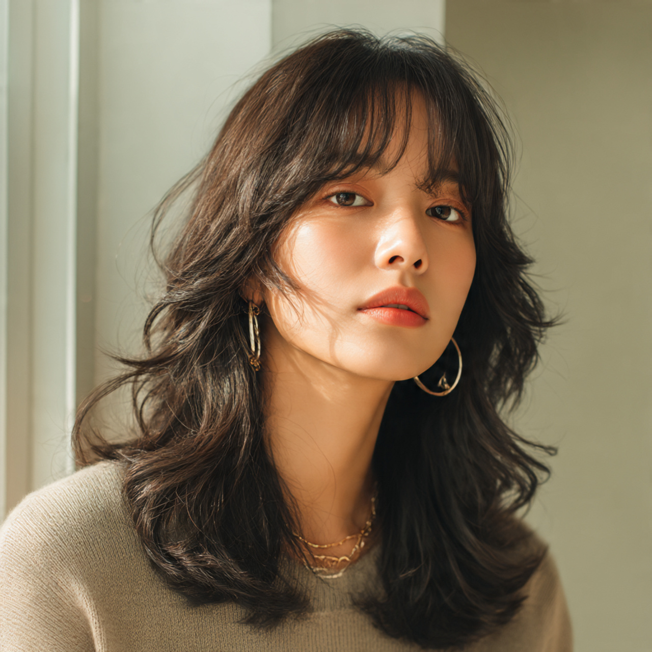 25 Stunning Wavy Wolf Cut Ideas for Women 4 Korean Wavy Wolf Cut for Women
