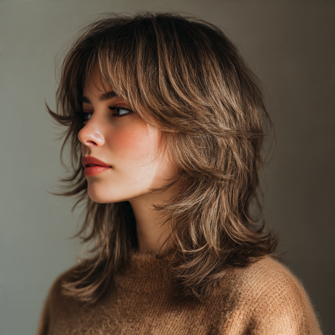 Layered Fluffy Wolf Cut for Women