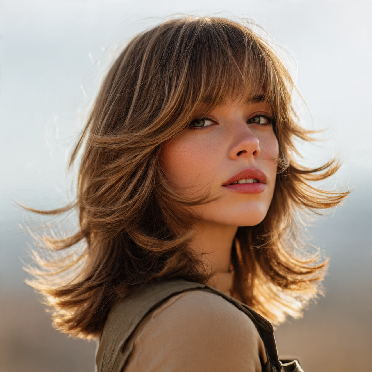 Layered Wolf Cut with Highlights