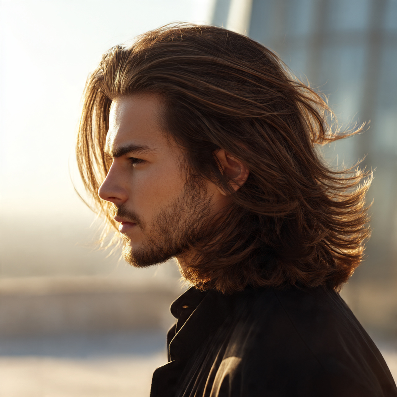 Long Tapered Ends Hairstyles for Long Hair Men