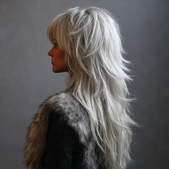 Long Wolf Cut with Curtain Layers in Back