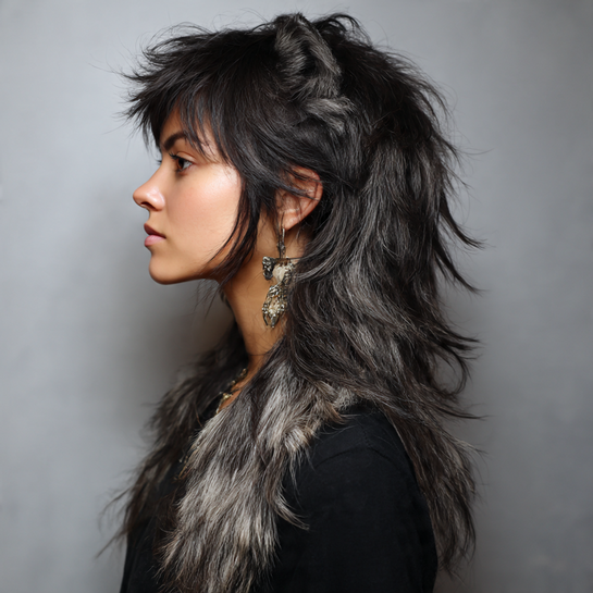Long Wolf Cut with Feathered Layers