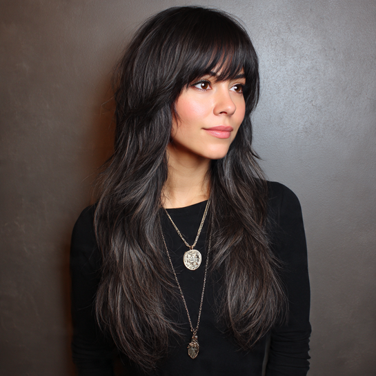 Long Wolf Cut with Razor-Cut Texture