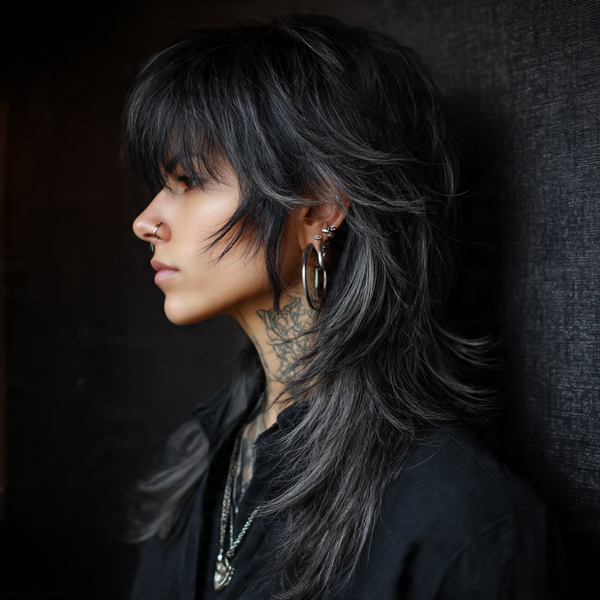 Long Wolf Cut with Shaggy Ends