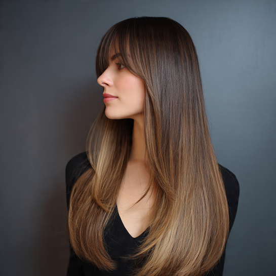 Long Wolf Cut with Straight Sleek Finish