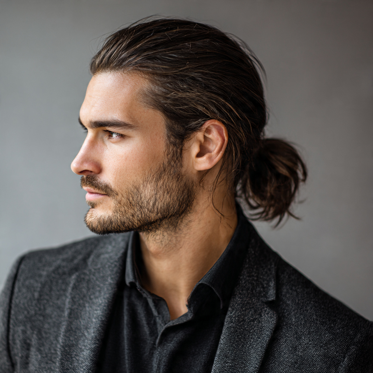 Low Ponytail Hairstyles for Long Hair Men