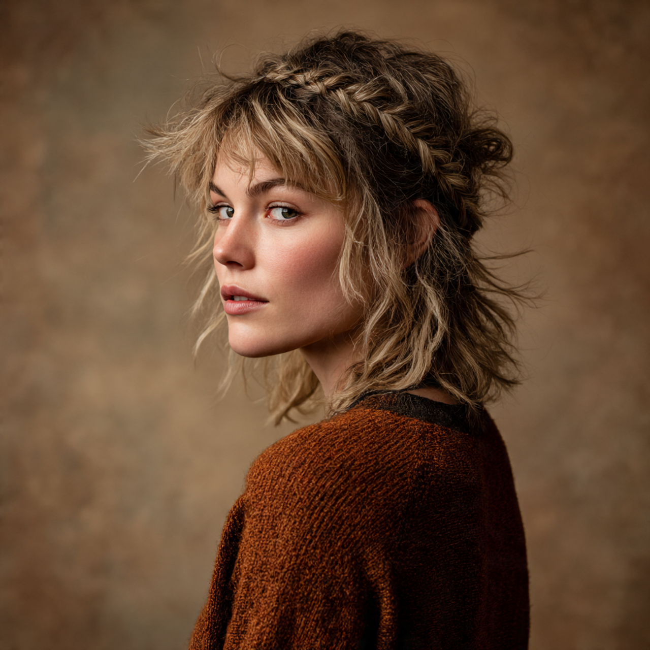 Messy Wolf Cut Braids for Women