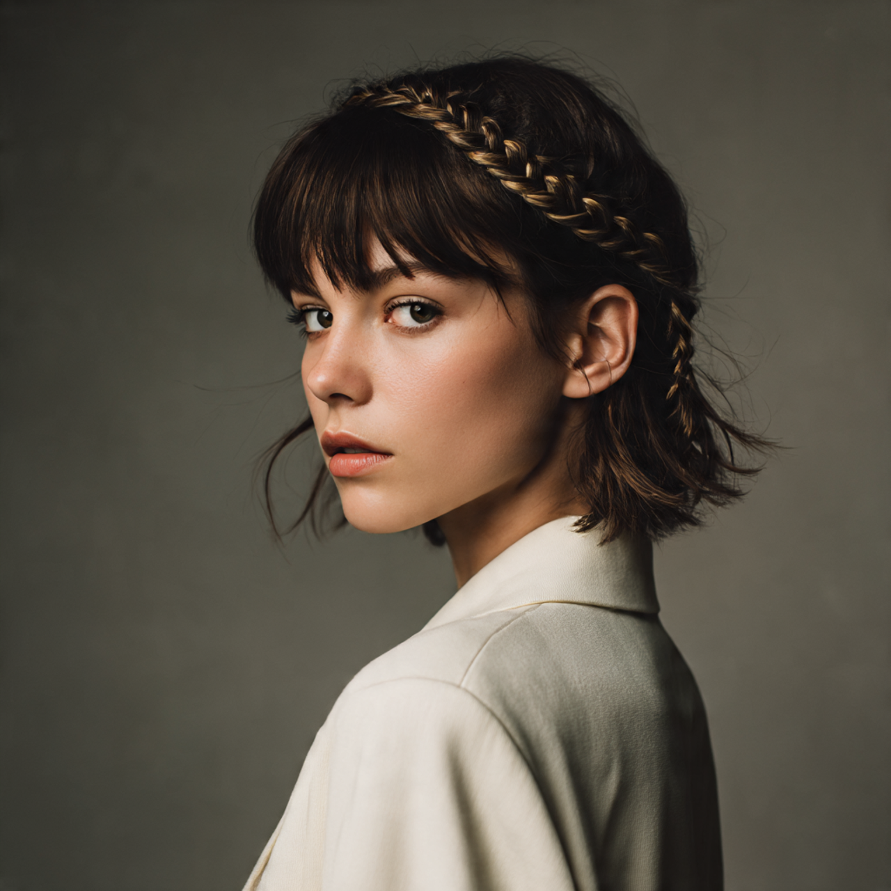 Minimalist Wolf Cut Braids for Women