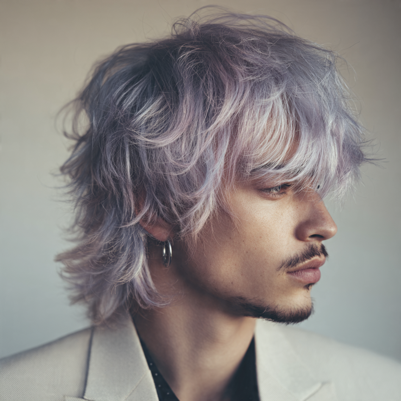 Pastel Wolf Mullet Men for Artistic Edge