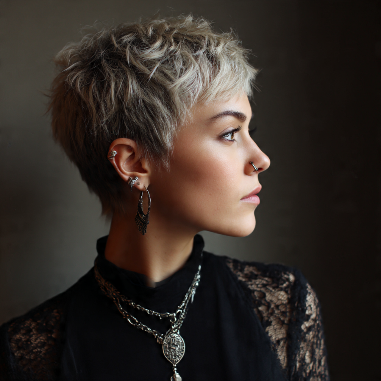 Pixie Wolf Cut: 20 Modern Ideas for a Fierce, Textured Look 15 Pixie Wolf Cut with Blended Nape
