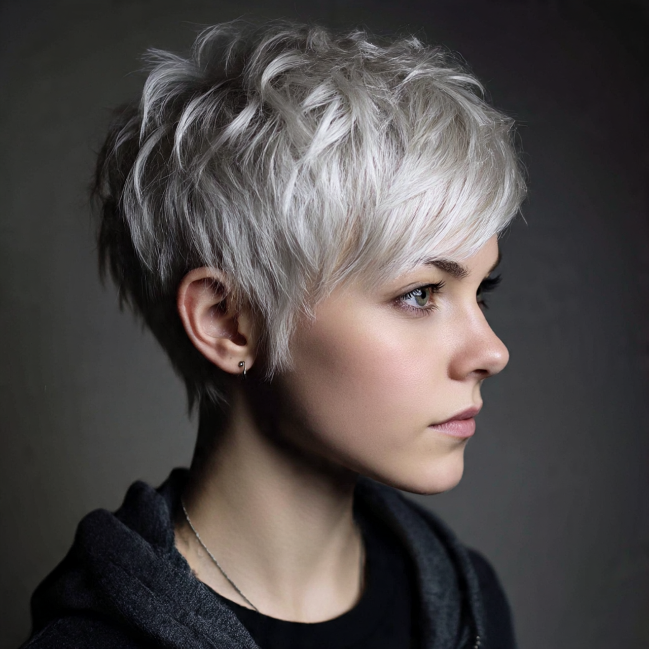 Pixie Wolf Cut: 20 Modern Ideas for a Fierce, Textured Look 13 Pixie Wolf Cut with Side Sweep