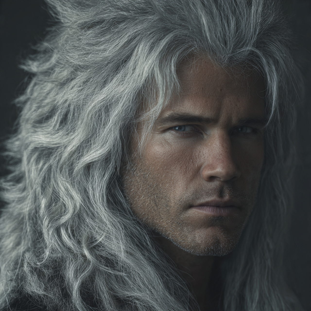 Platinum Wolf Mullet Men for Full Reinvention