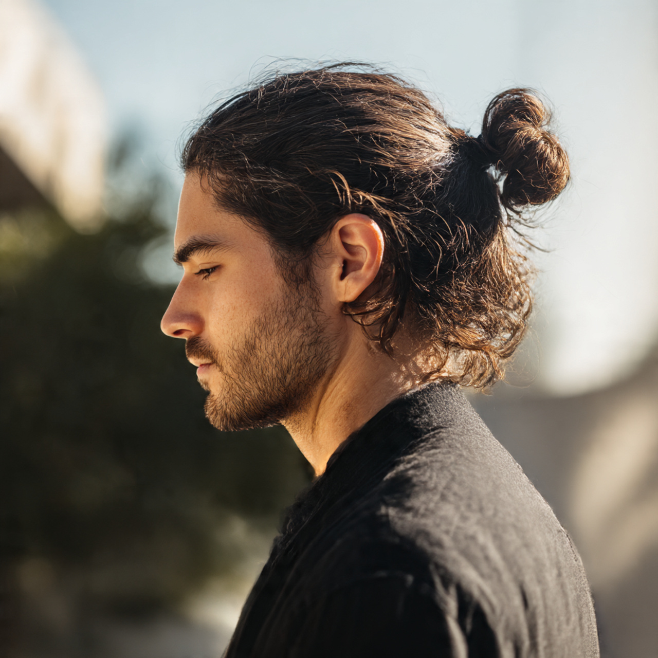 Ponytail haircuts for long hair men
