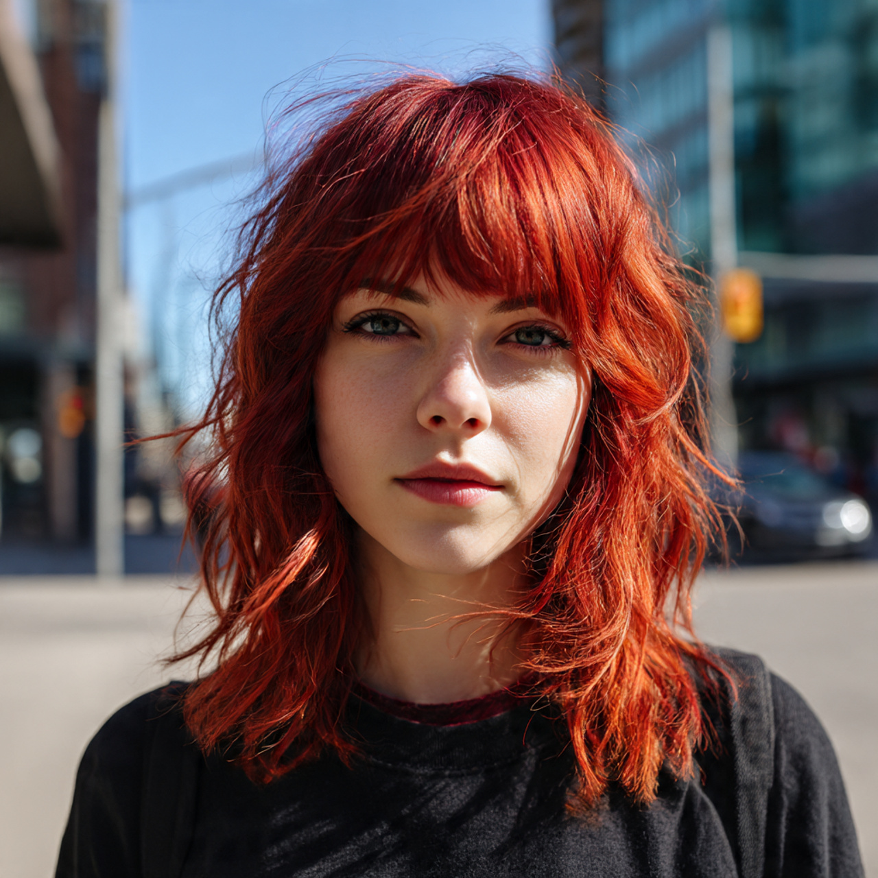 25 Stunning Red Wolf Cut for Women – Unleash Your Wild Beauty 13 Red Wolf Cut with Bangs