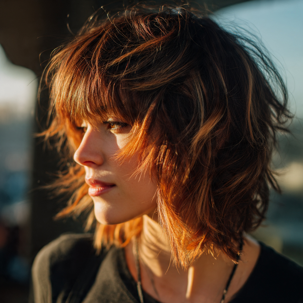 Shaggy Wolf Cut with Highlights