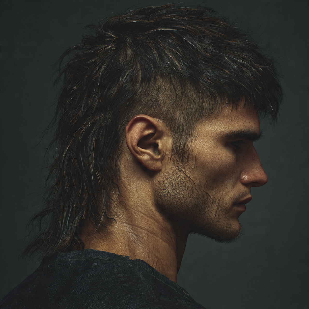 Short Mullet Wolf Cut Men for Minimalist Edge