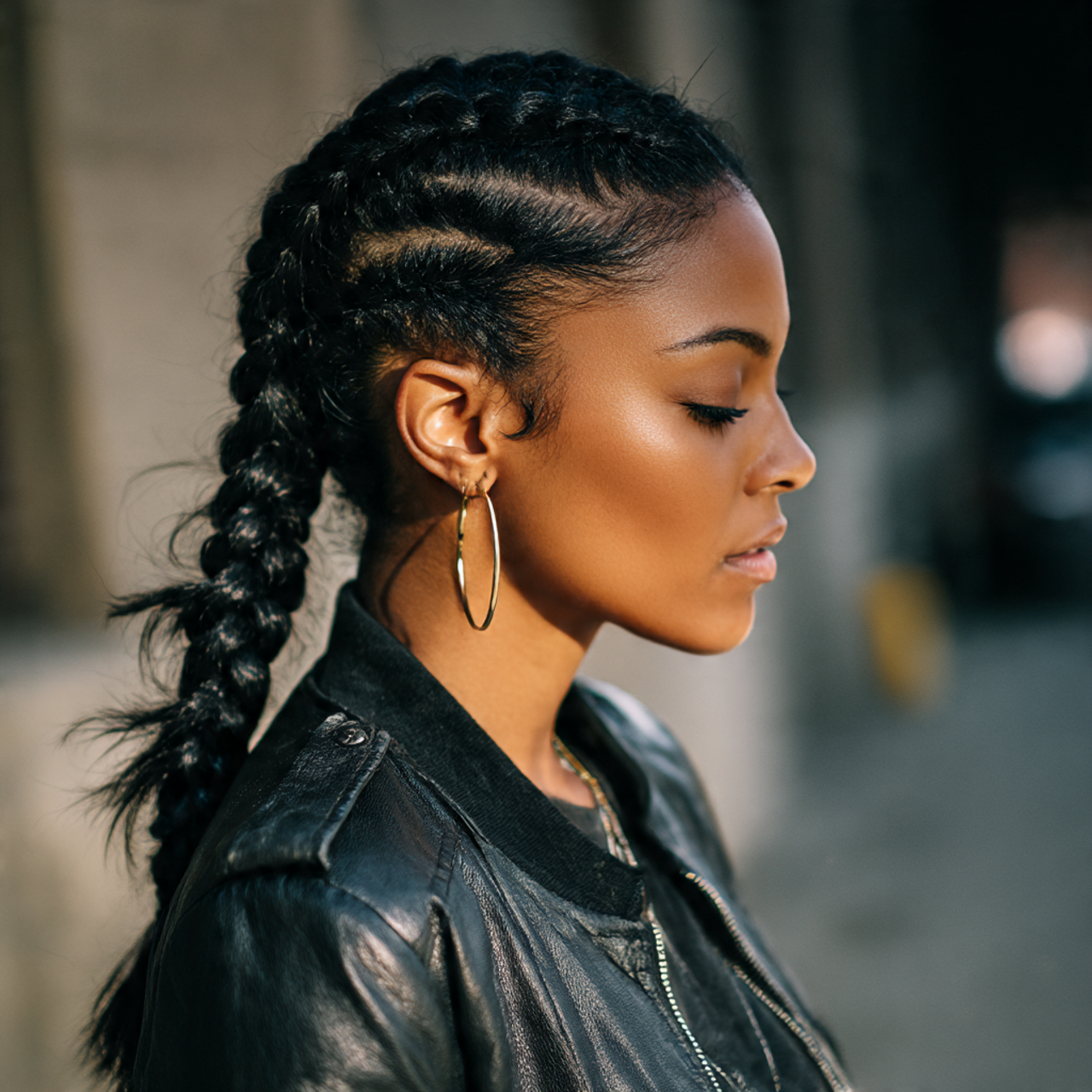Side Wolf Cut Braids for Women