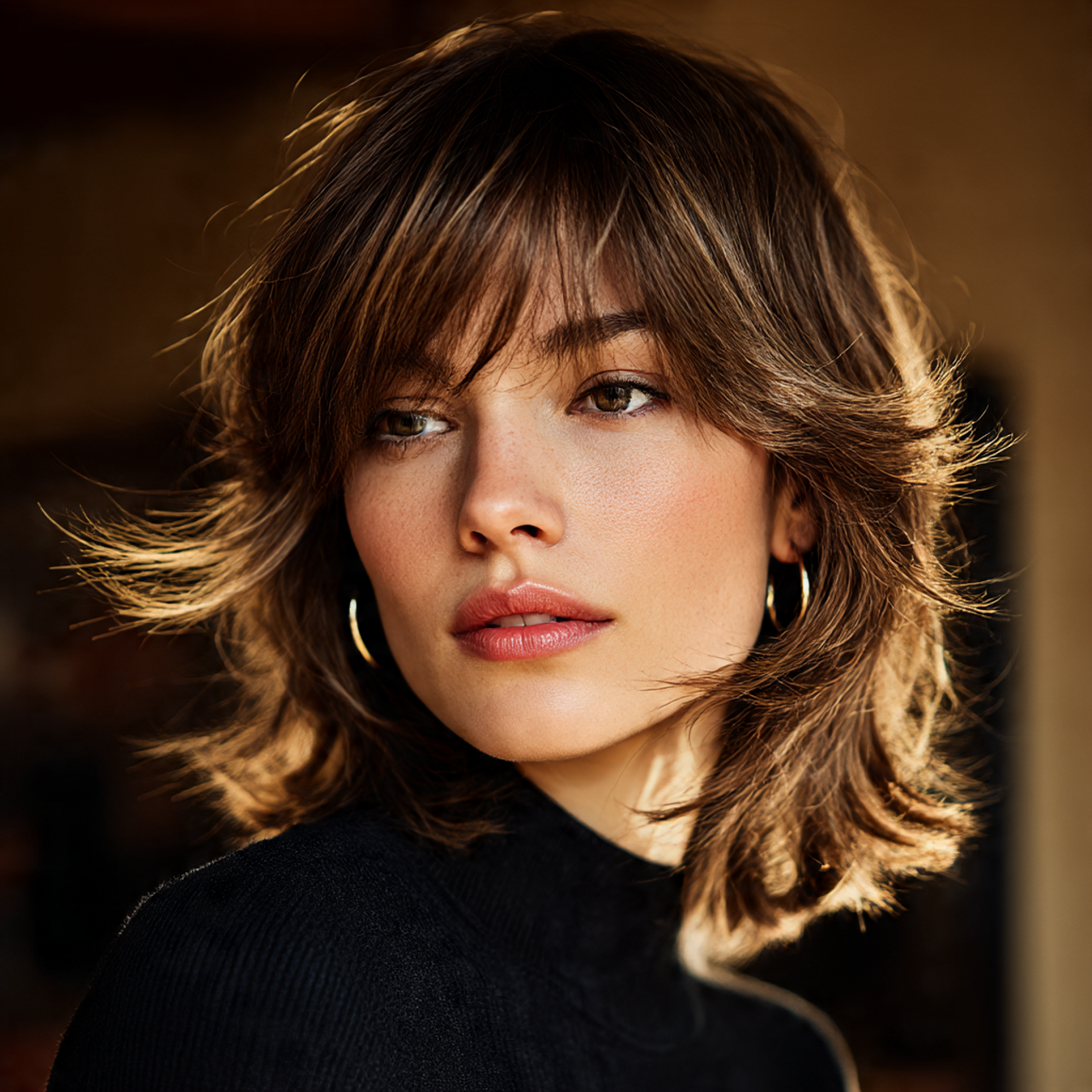 Medium Wolf Cut for Women – 25 Bold Hairstyles That Redefine Modern Edge 1 Soft Layered Medium Wolf Cut