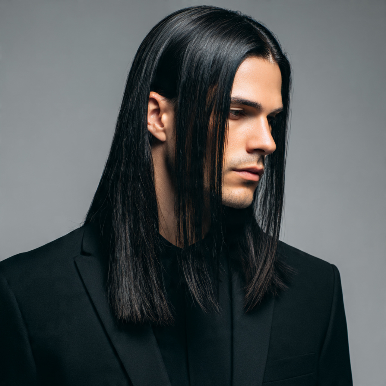 Straight haircuts for long hair men