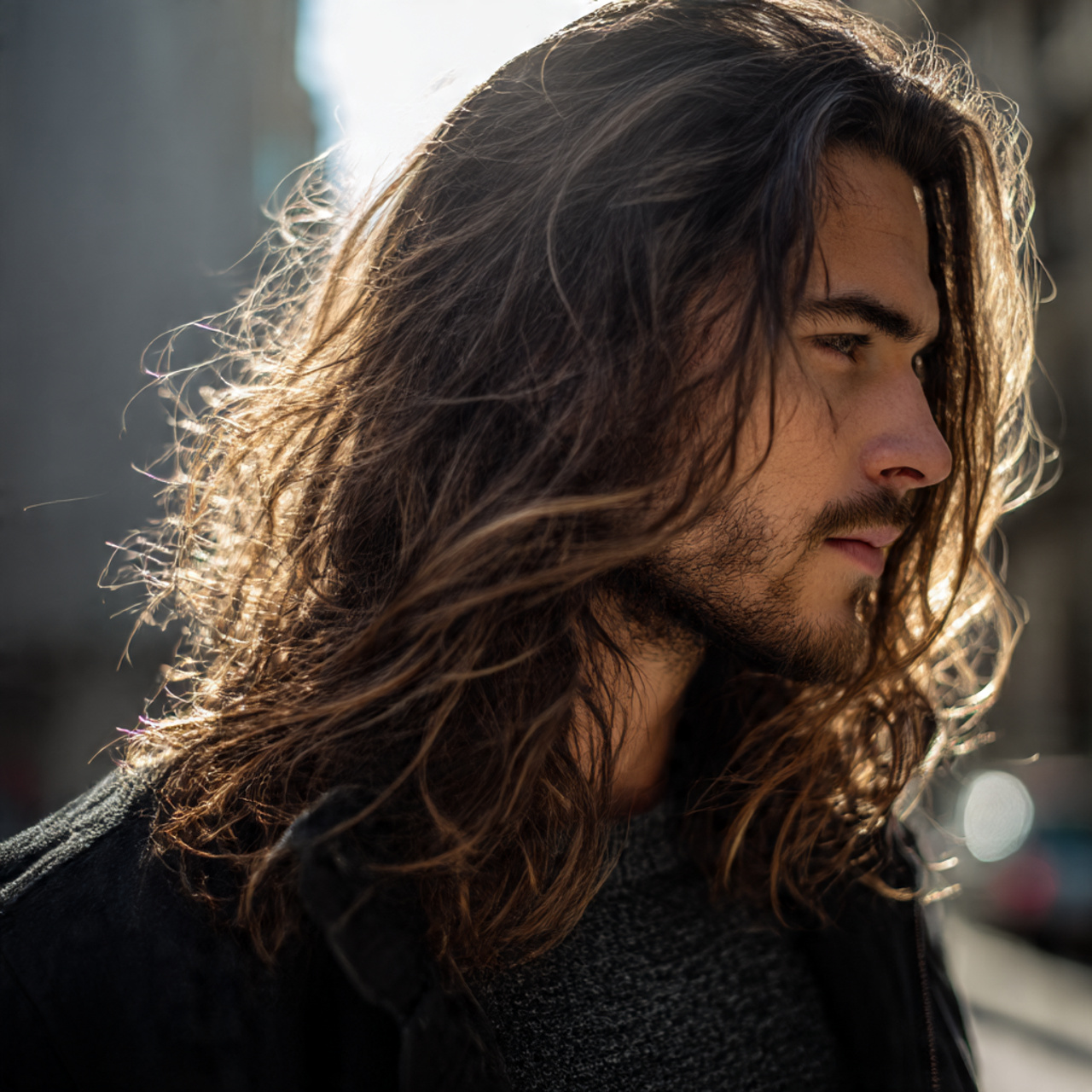 Textured haircuts for long hair men