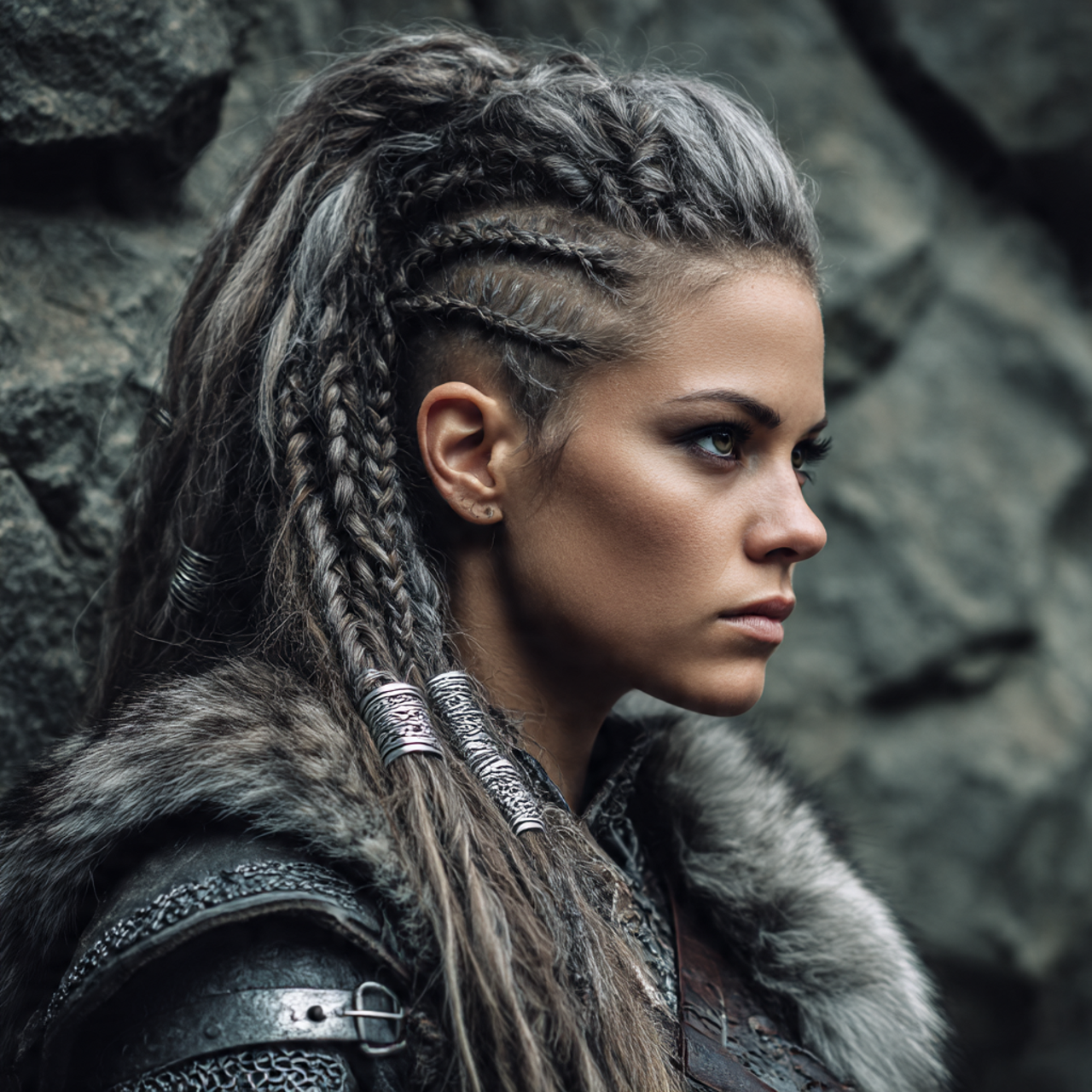 Viking Wolf Cut Braids for Women