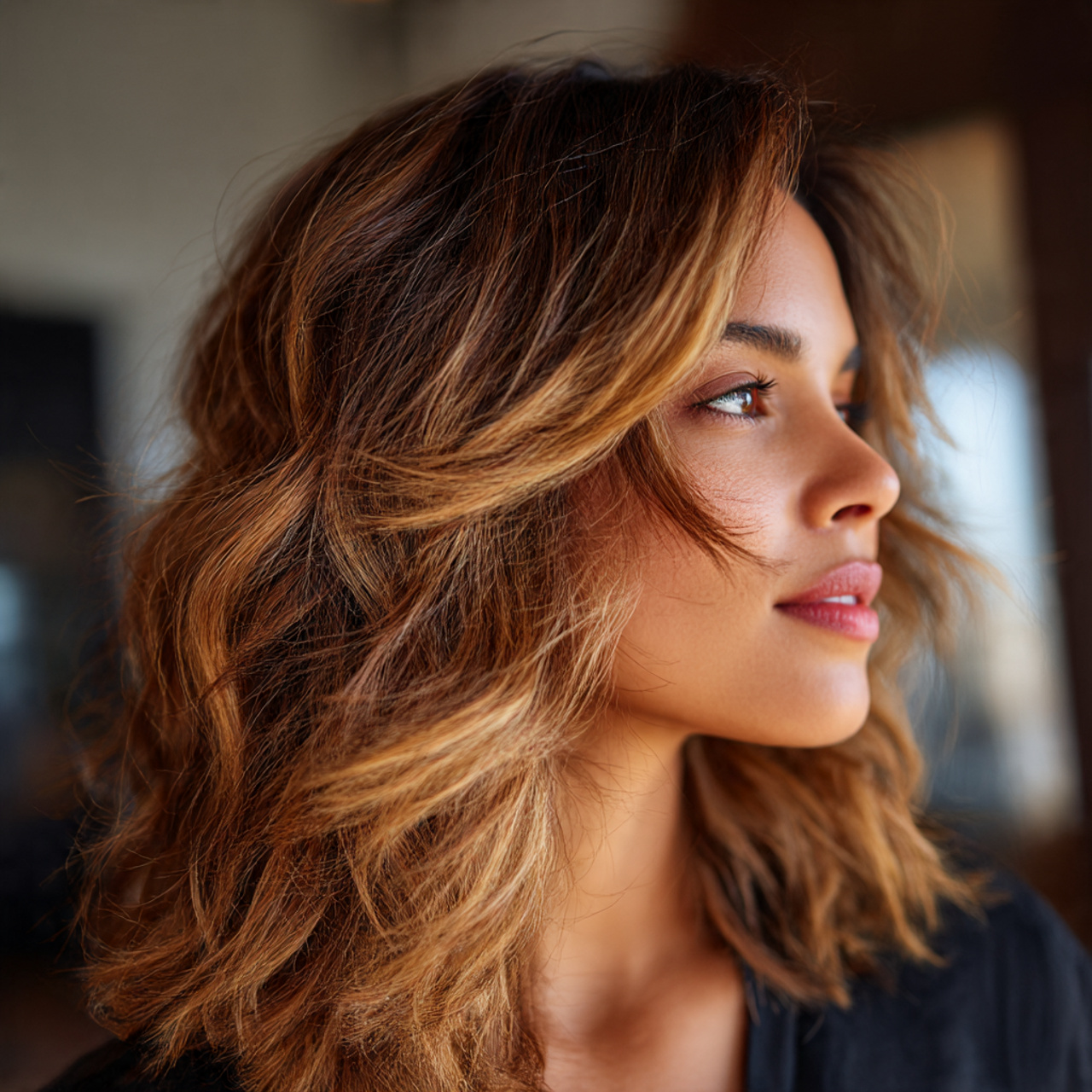 25 Stunning Wavy Wolf Cut Ideas for Women 11 Wavy Wolf Cut with Highlights