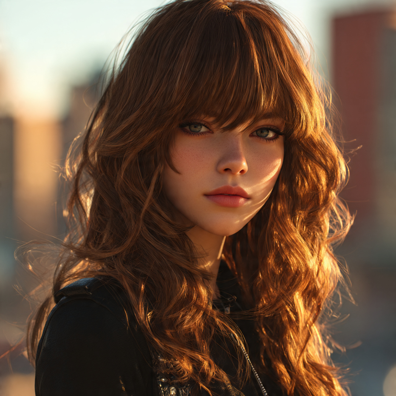 25 Stunning Wavy Wolf Cut Ideas for Women 18 Wavy Wolf Cut with Side Bangs