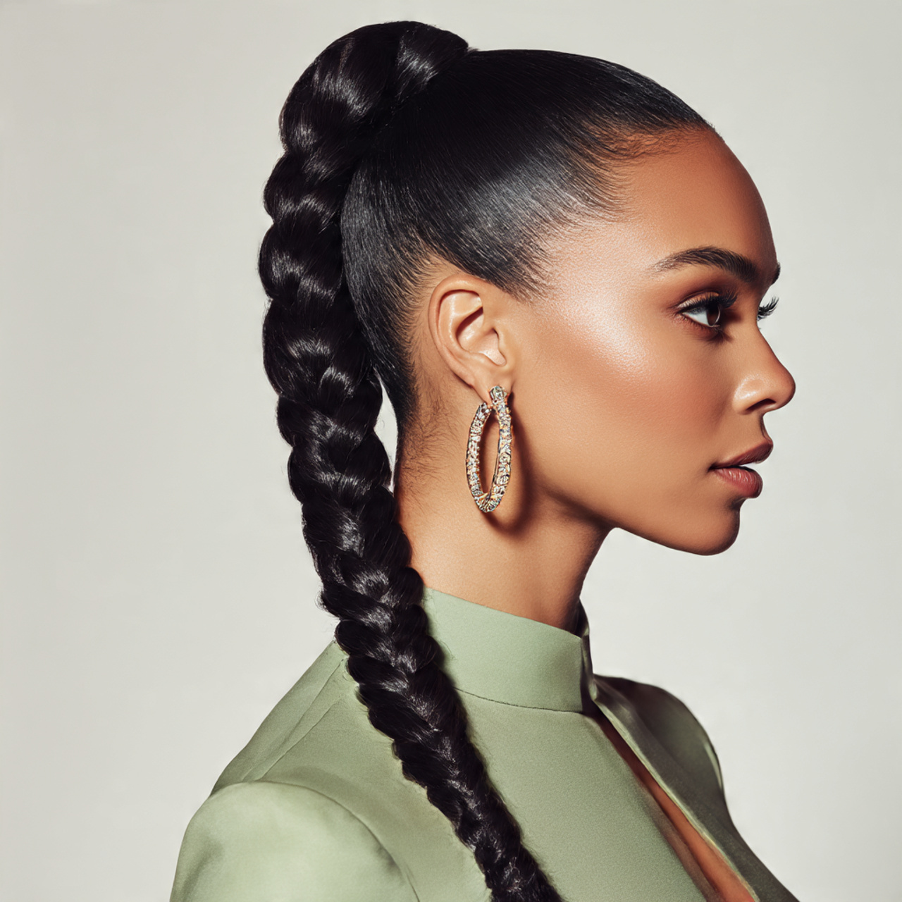 Braid Hairstyles: Sleek Ponytail Braids