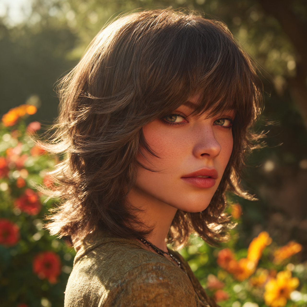 Shaggy Wolf Cut with Bangs