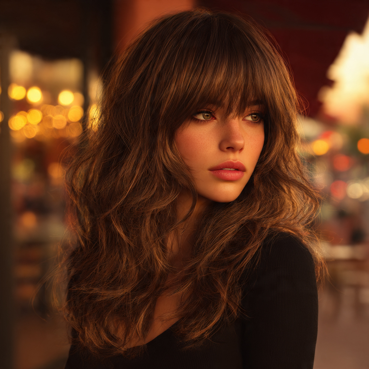 20 Wavy Wolf Cut with Bangs Ideas To Boost Self Confidence 31 Wavy Wolf Cut with Bangs