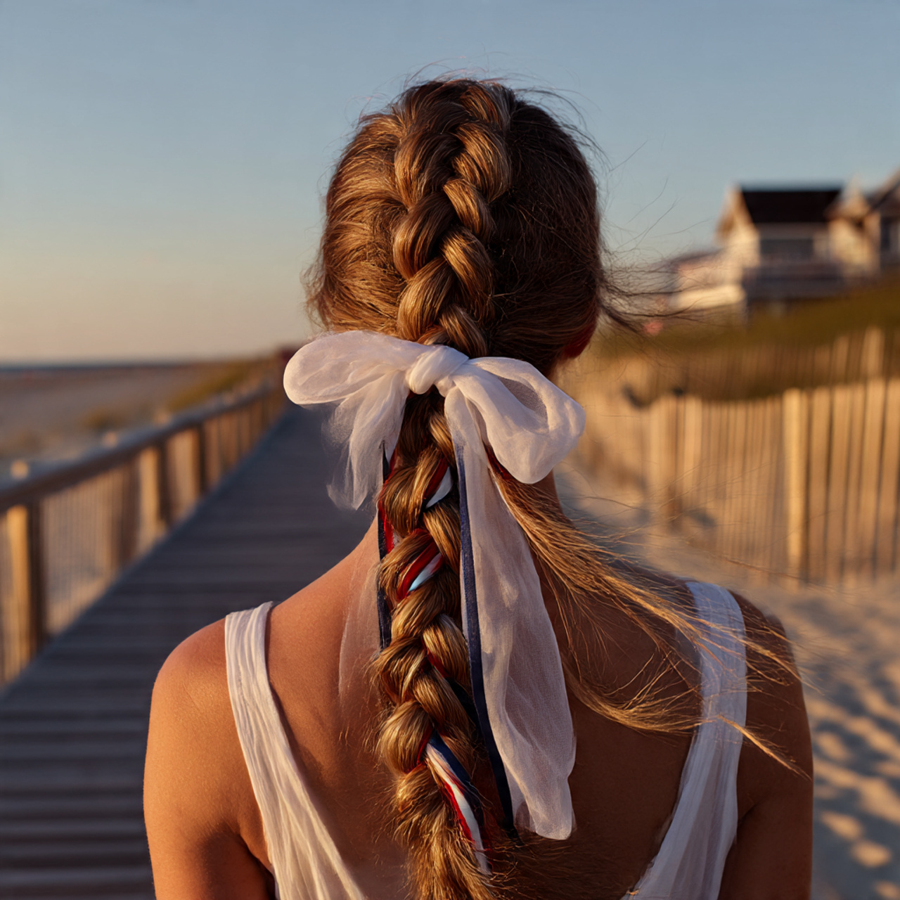 a back view of a long thick