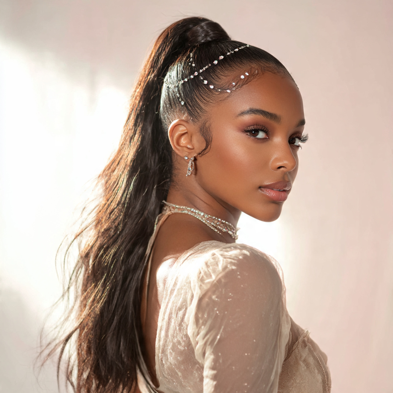 a beautiful black woman with a soft