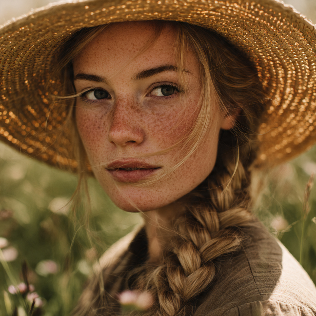 a blonde scandinavian woman with a soft 1