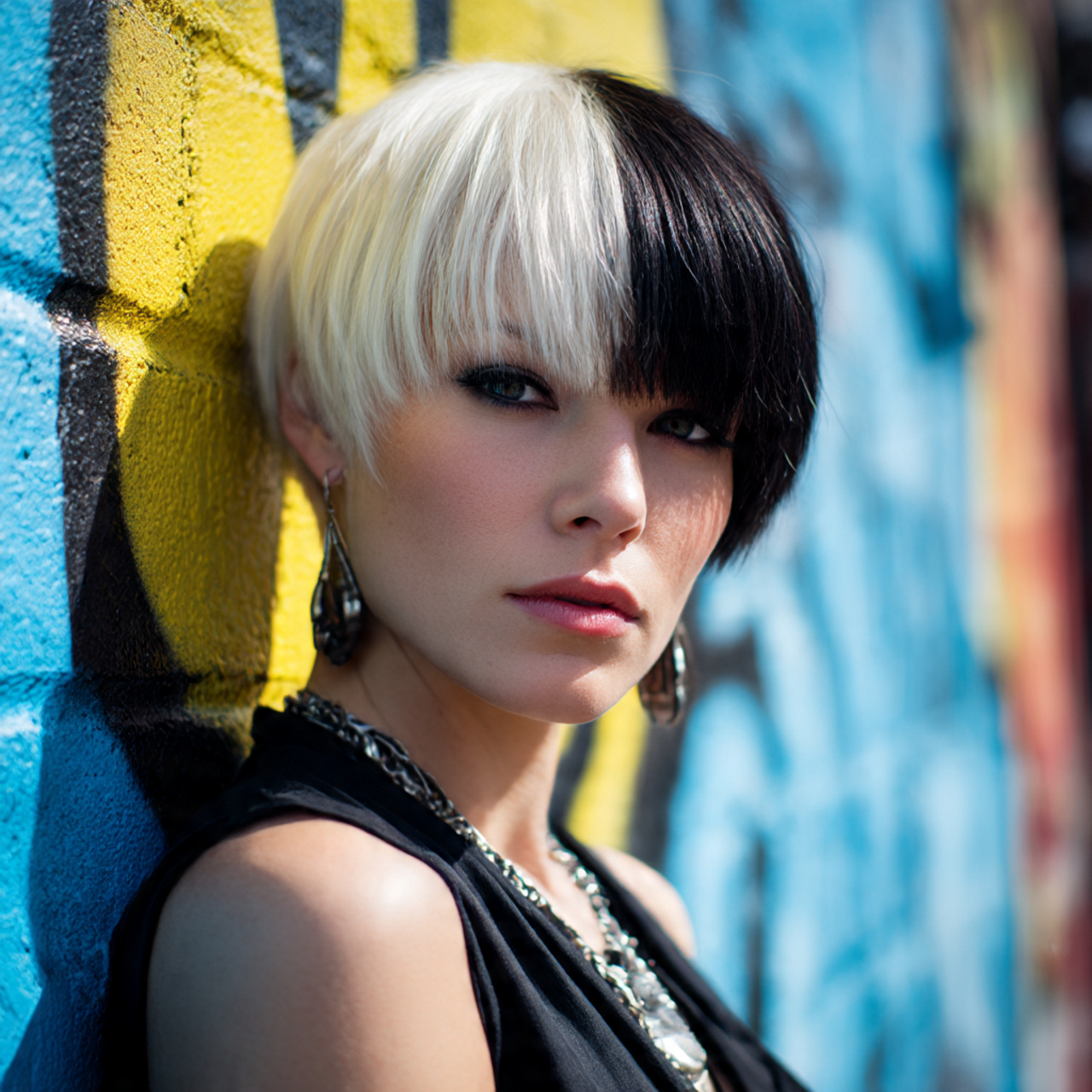 a bold individual wearing an edgy short