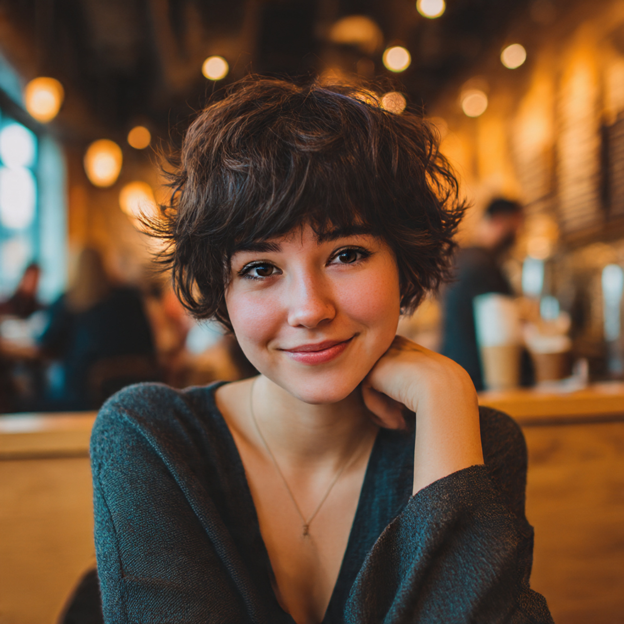 a bright clean portrait of a cheerful