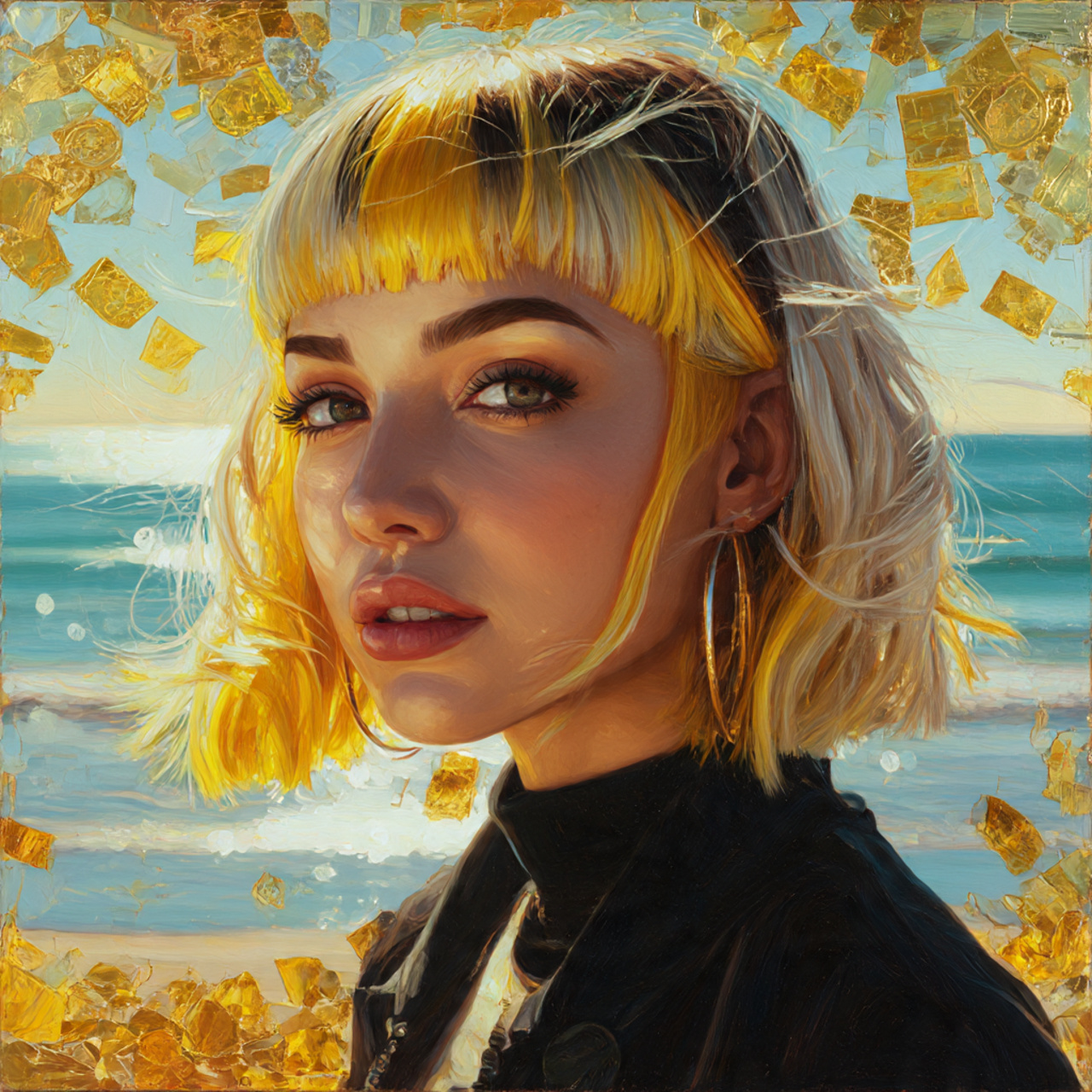 a bright crisp portrait of a model