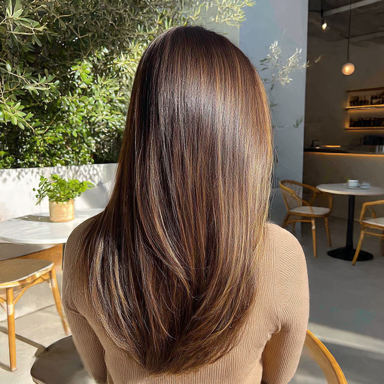 Hairstyles for Brunettes: Top 28 Luxurious Looks 23 a brunette woman with long straight hair