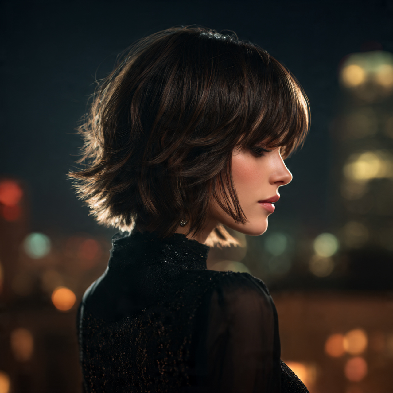 a celebrity inspired french shag haircut on a