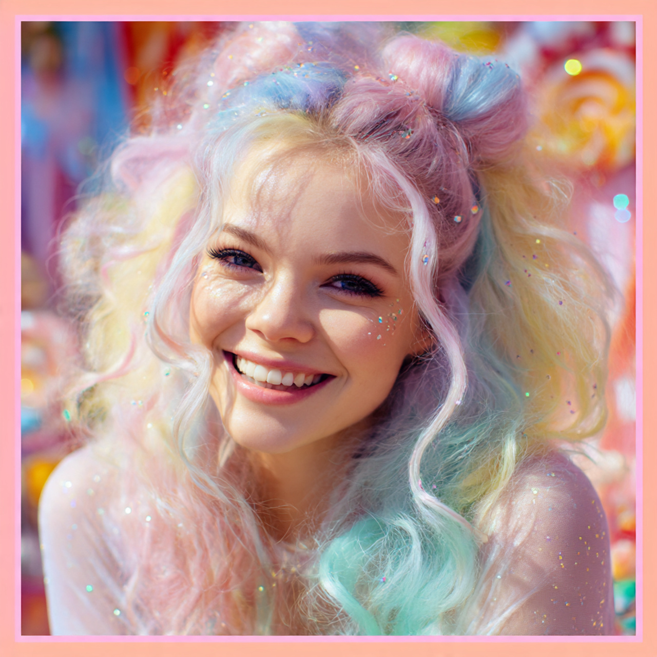 a cheerful halloween hair idea with voluminous