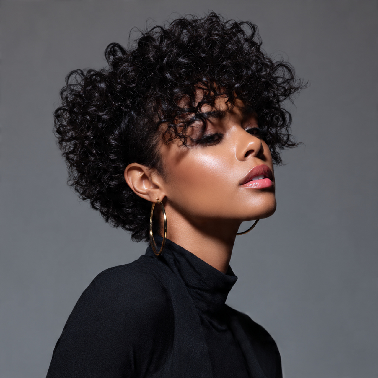 25 Stunning Bob Hairstyles for Black Women: Short, Curly & Sleek Cuts 20 a chic black woman with a tapered