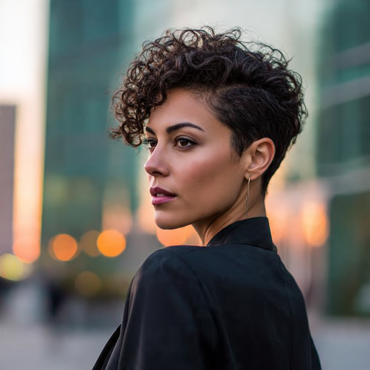 a chic woman with a deep side