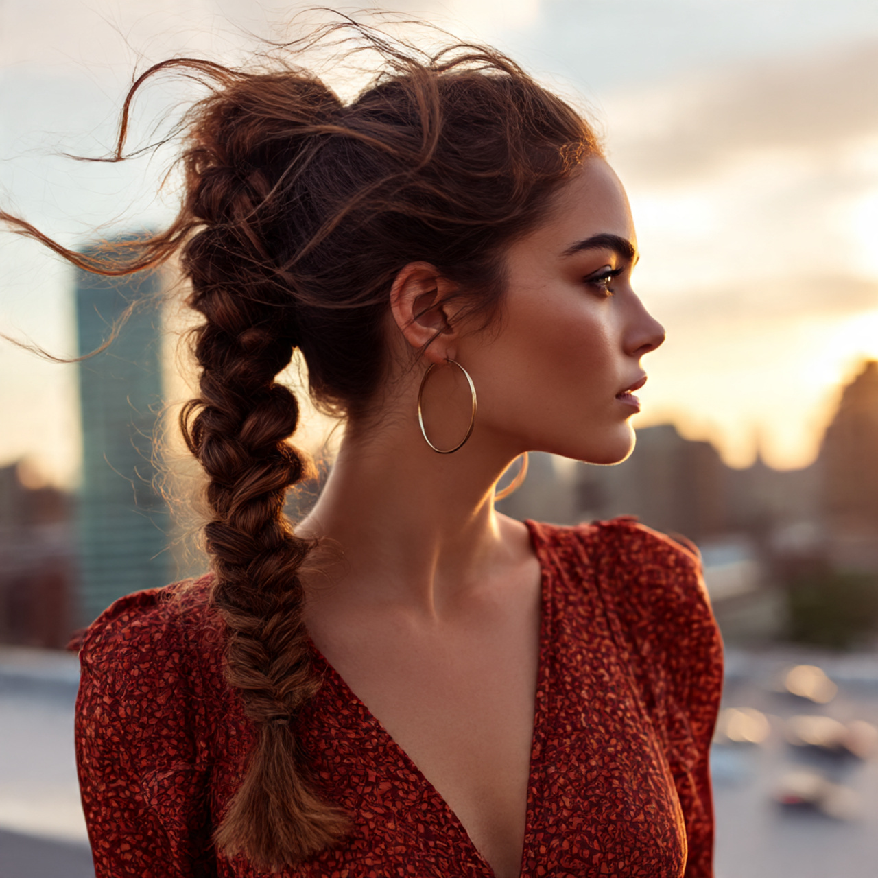 27 Chic & Easy Summer Hairstyles: Humidity-Proof Looks 24 a chic woman with a fishtail ponytail