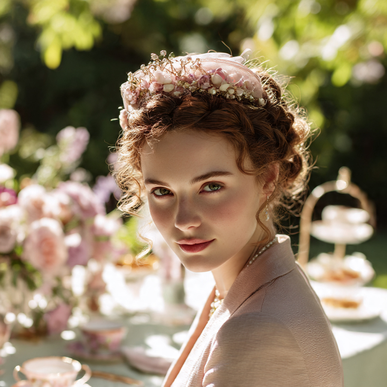 a chic woman with a twisted half up 1