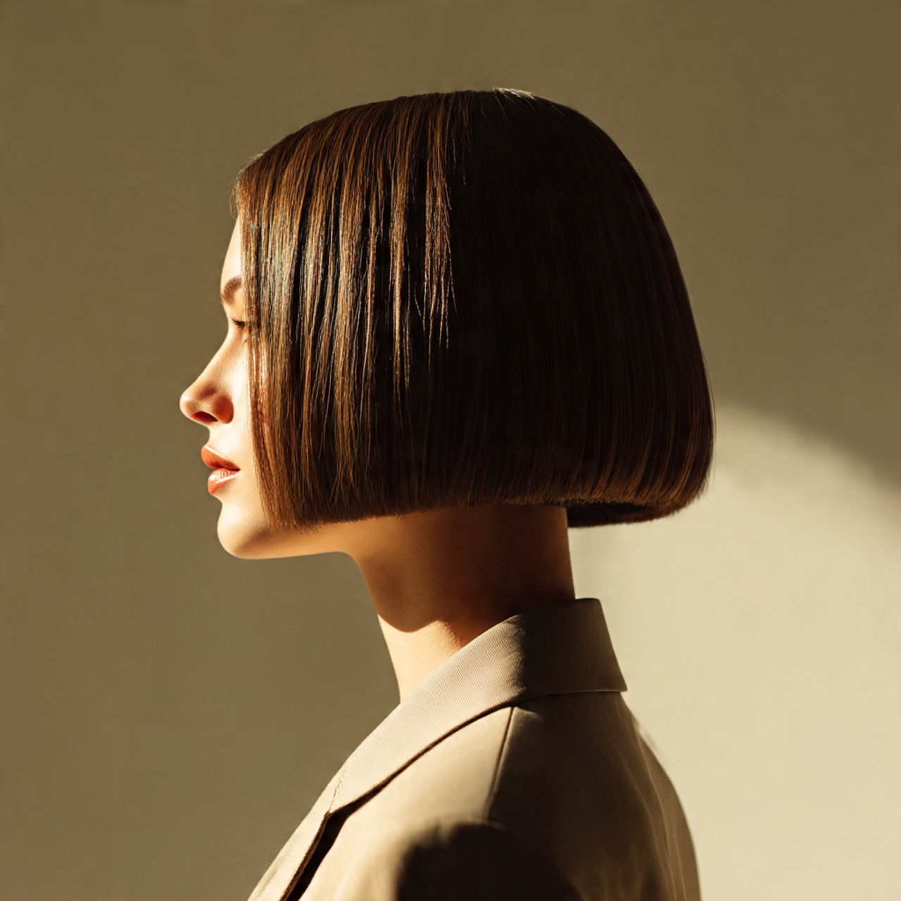 a chic woman with an undercut bob