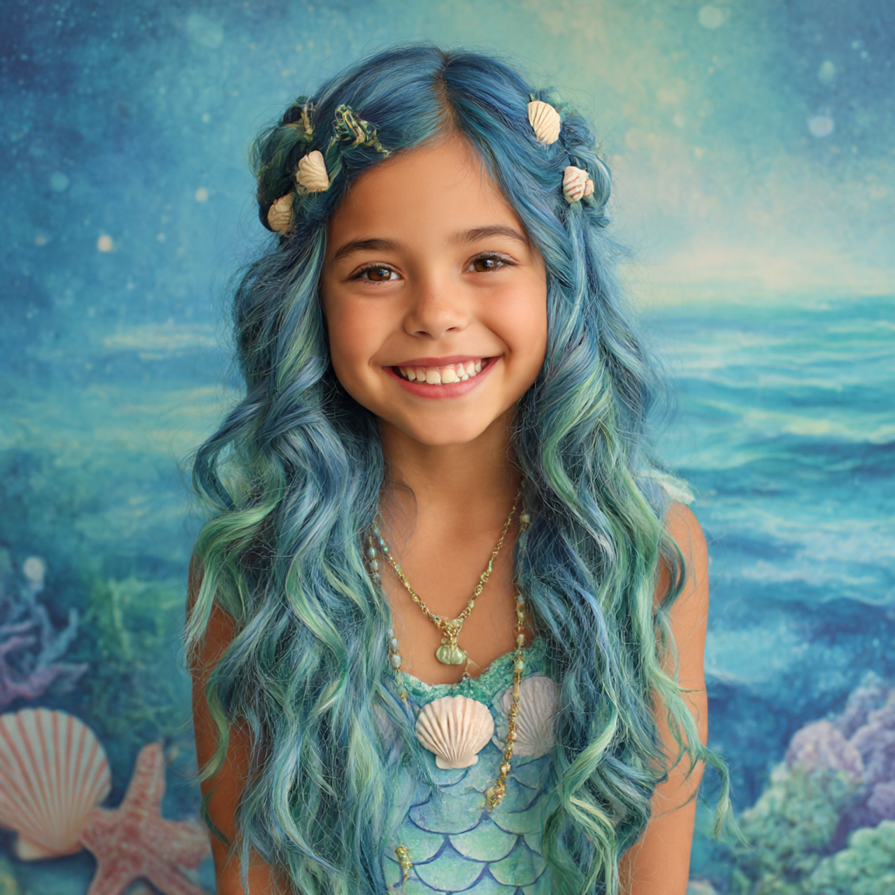 a child with long soft loose waves