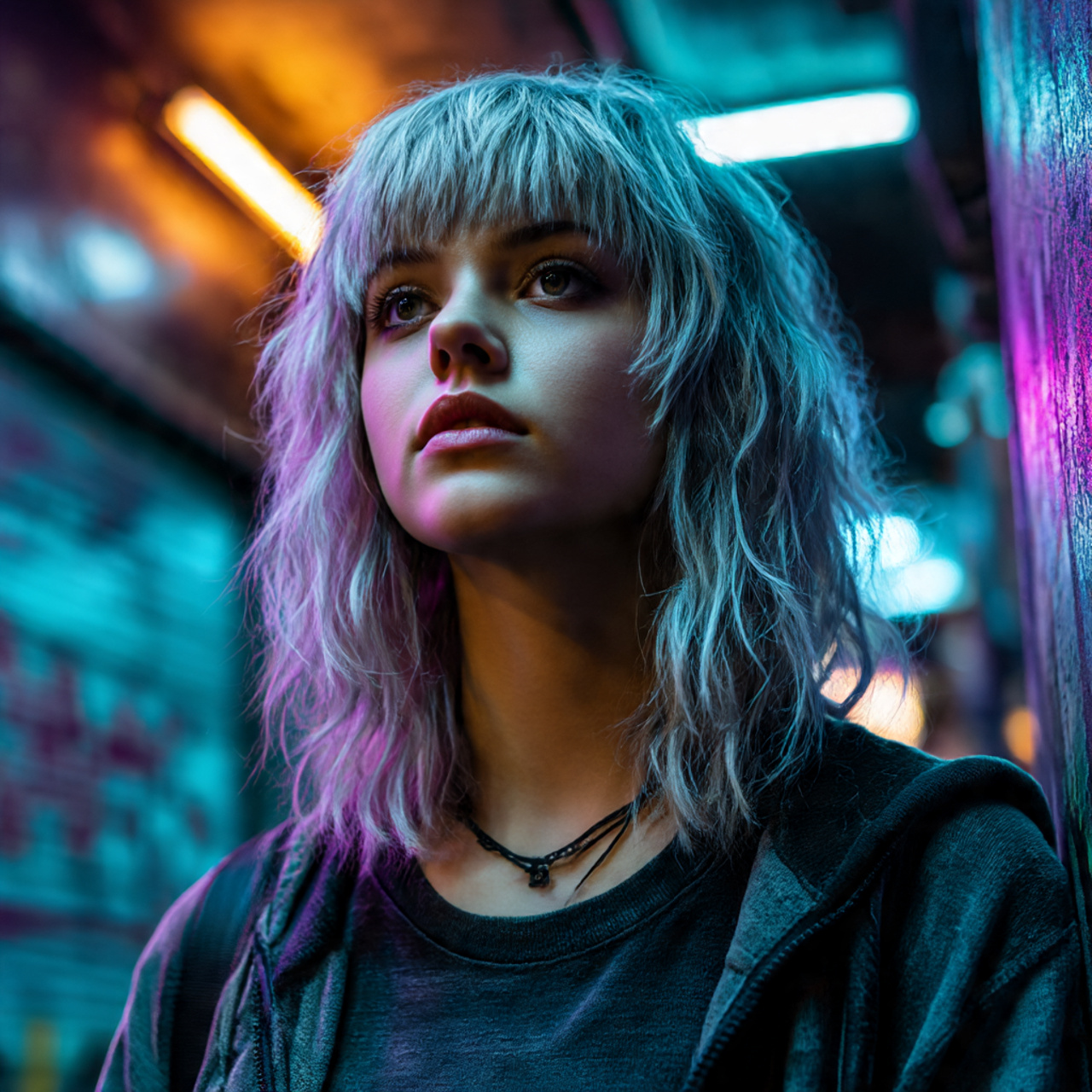 20 Wavy Wolf Cut with Bangs Ideas To Boost Self Confidence 2 a cinematic close up of a woman with