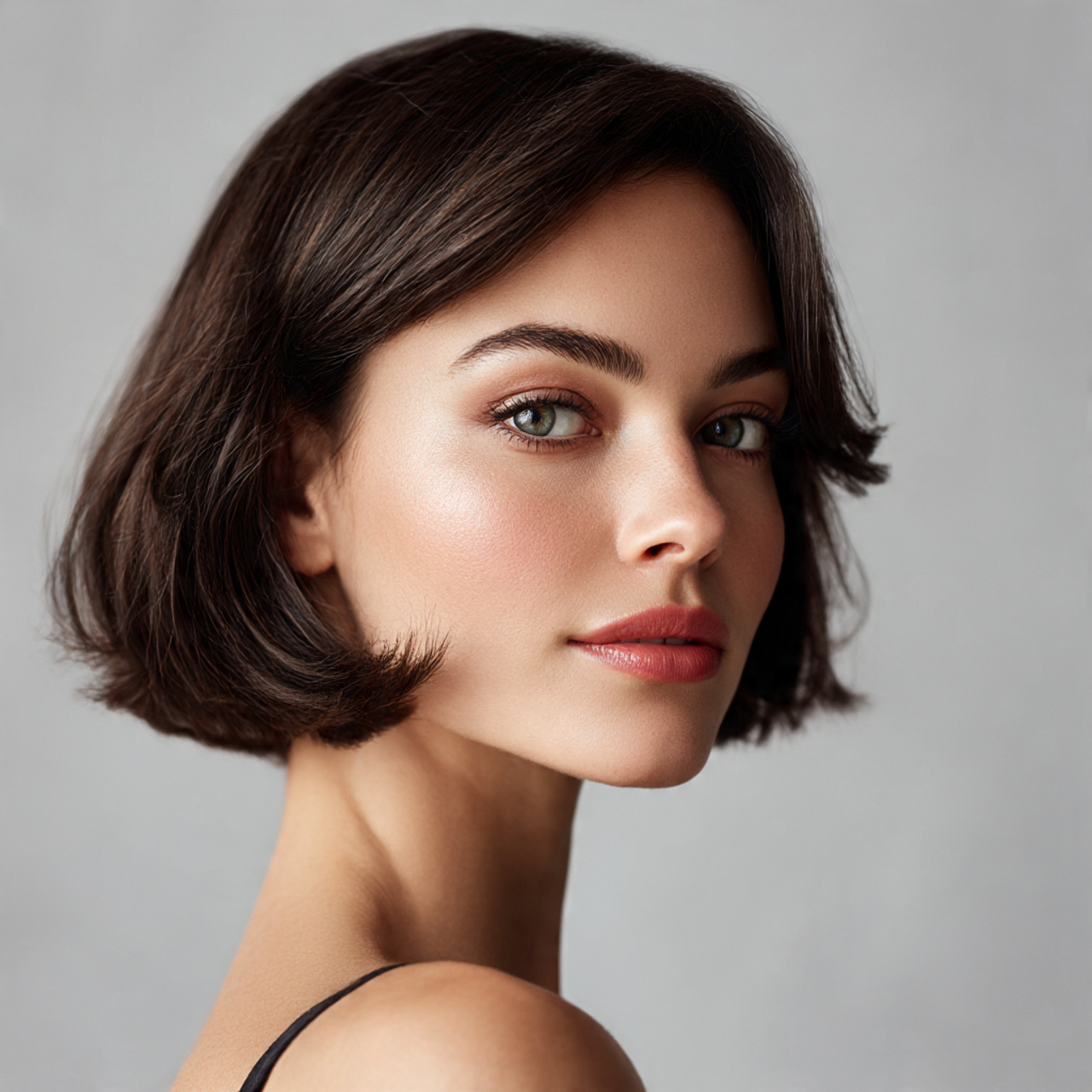 20 Shaggy Lob Ideas for a Fresh, Modern Look 15 a clean glossy portrait of a woman