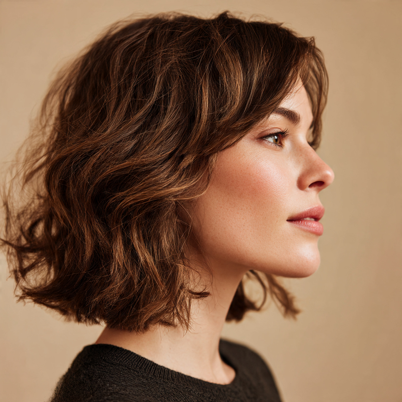 20 Shaggy Lob Ideas for a Fresh, Modern Look 2 a close up 3 4 view of a woman