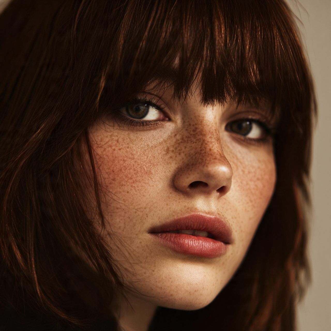 a close up beauty portrait of a woman