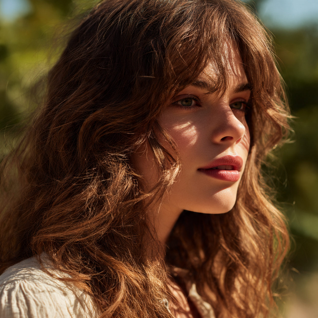 a close up of a model with effortless